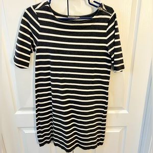 Gap Gray & White Striped T-shirt Dress, M